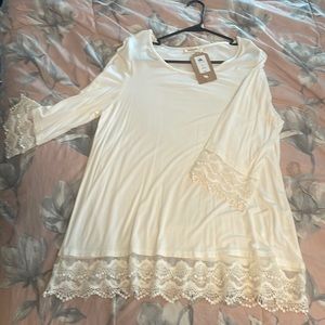 Lace flowy dress shirt